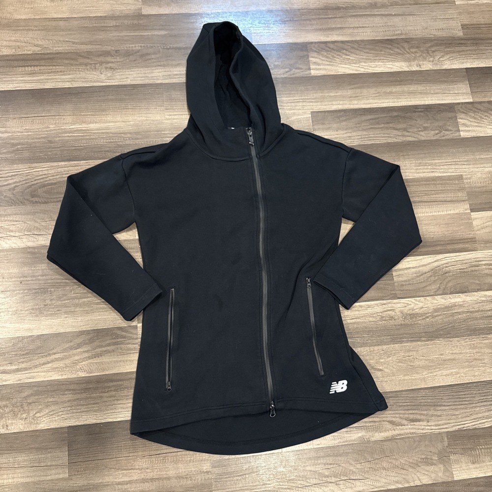 New Balance Women's Hoodie Black Size Small Full Zip Running Jogging Jacket